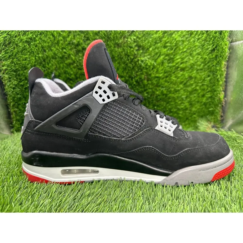 Nike Air Jordan 4 Retro OG 308497-060 Athletic Sneaker Men's 9 Black Nubuck Gym